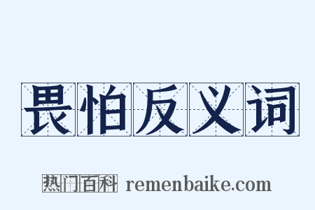 畏怕反义词是什么意思的图片